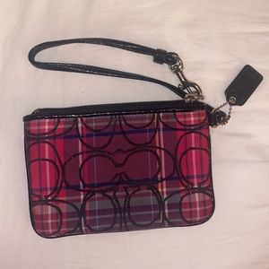Plaid Coach Clutch